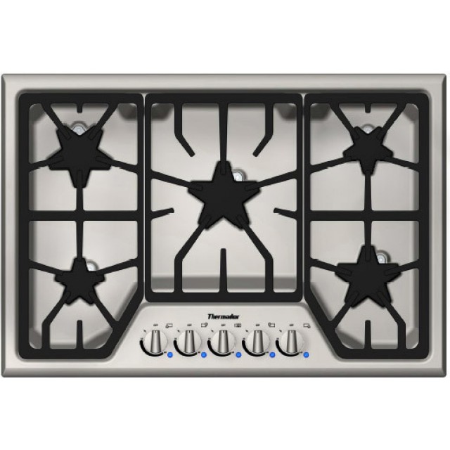 Thermador SGS305FS Masterpiece Series 30 Inch Gas Cooktop 5 Star Burners in Stainless Steel